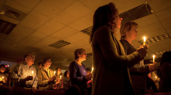 Newtown's Grace Christian Fellowship Holds a Candlelit Vigil