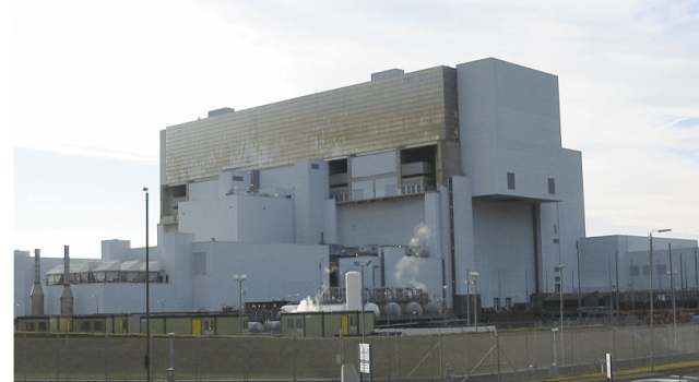 View from Innerwick Castle—Torness Nuclear Power Station