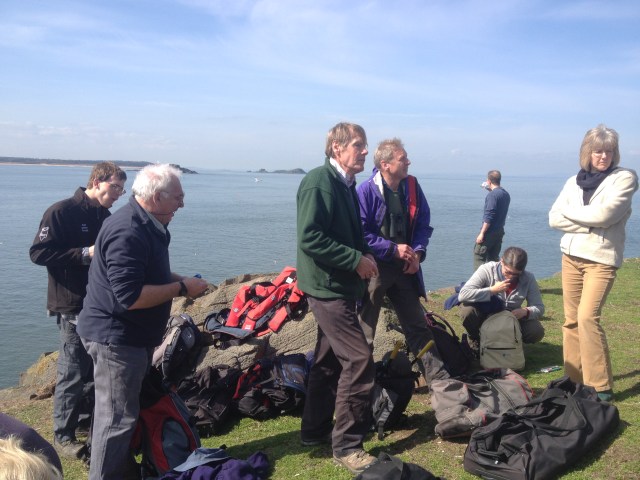 Mallow-Bashing Squad on Craigleith (John Hunt in the Centre)